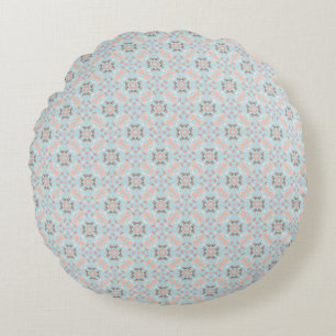 Seamless Sea Themed Pattern Round Cushion
