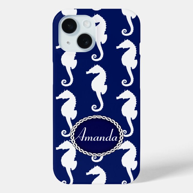 Seamless Seahorse Pattern Case-Mate iPhone Case (Back)