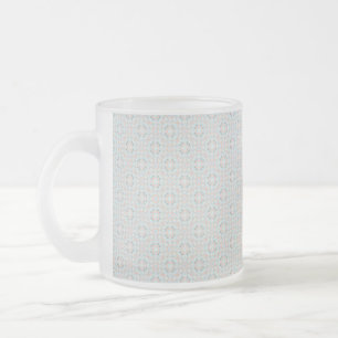 Seamless Seashell Pattern Frosted Glass Coffee Mug