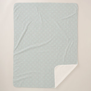 Seamless Seashell Pattern Sherpa Blanket