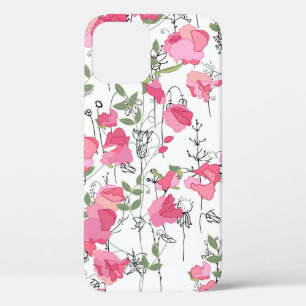Seamless season pattern with sweet pea. Endless te iPhone 12 Case