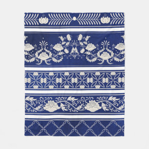 Seamless set of five borders pattern fleece blanket