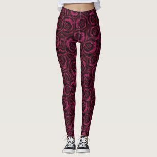 Seamless silk satin roses flowers floral beautiful leggings