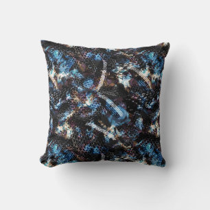 Seamless snake reptile lizard python skin leather cushion
