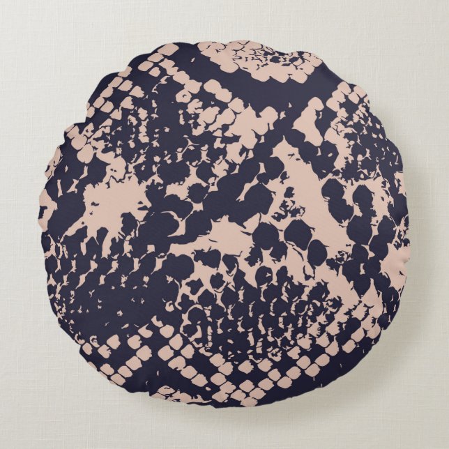 Seamless Snakeskin Patternsnake, seamless, skin, p Round Cushion (Front)