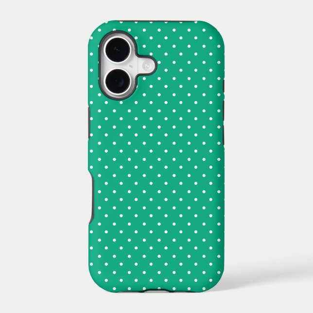Seamless solid teal polka dot pattern (Back)