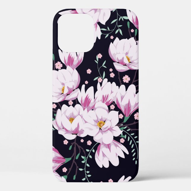 Seamless spring pattern with magnolias. Case-Mate iPhone case (Back)