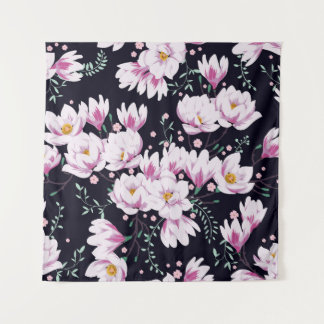 Seamless spring pattern with magnolias. tapestry
