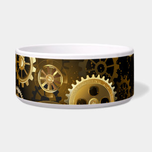 Seamless Steampunk Brass Gears