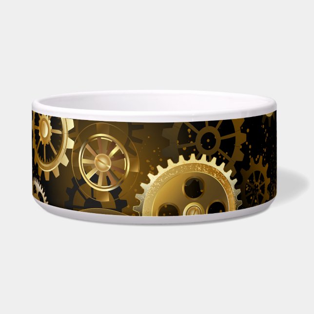 Seamless Steampunk Brass Gears (Front)