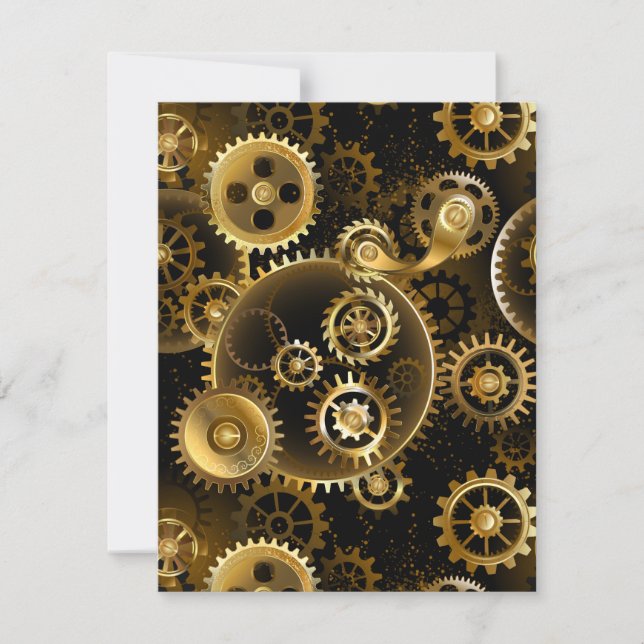 Seamless Steampunk Brass Gears (Front)