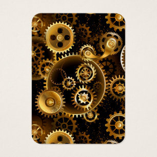Seamless Steampunk Brass Gears