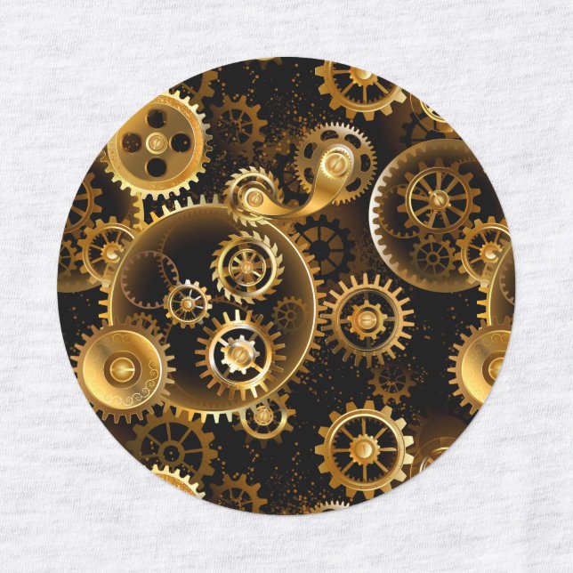 Seamless Steampunk Brass Gears (Design 1)
