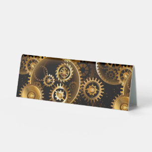 Seamless Steampunk Brass Gears