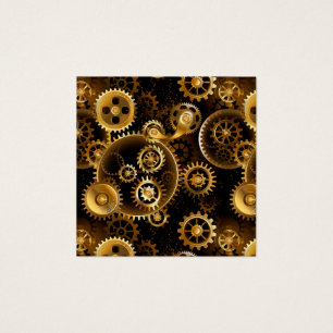 Seamless Steampunk Brass Gears