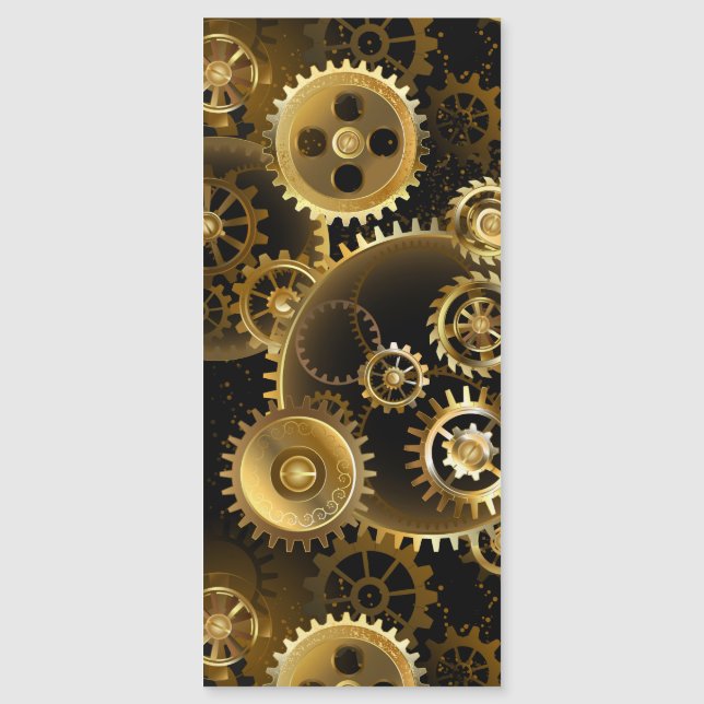 Seamless Steampunk Brass Gears (Front)