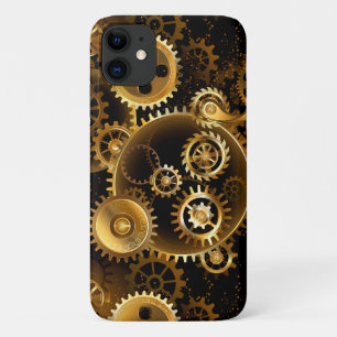 Seamless Steampunk Brass Gears iPhone 11 Case