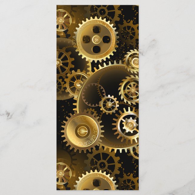 Seamless Steampunk Brass Gears Menu (Front)