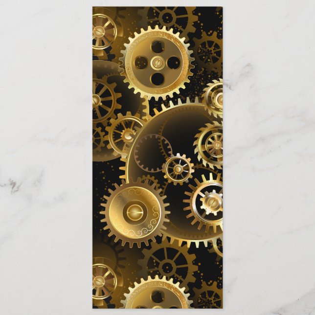 Seamless Steampunk Brass Gears Programme (Front)