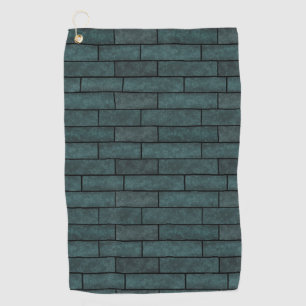 Seamless stone bricks wall green colors loft patte golf towel