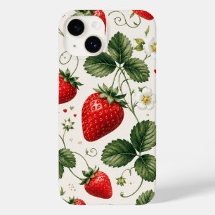 Seamless Strawberry Botanical Pattern VintageStyle Case-Mate iPhone 14 Case