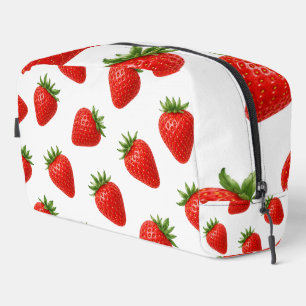 Seamless Strawberry Pattern Cute Red Fruit  Dopp Kit
