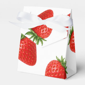 Seamless Strawberry Pattern Cute Red Fruit Favour Box