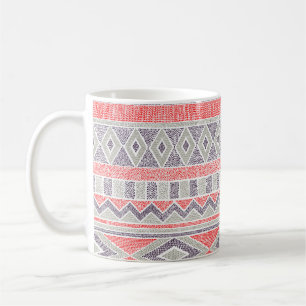 Seamless striped ethnic pattern. Tribal and aztec Coffee Mug