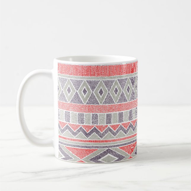 Seamless striped ethnic pattern. Tribal and aztec  Coffee Mug (Left)