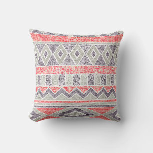 Seamless striped ethnic pattern. Tribal and aztec Cushion