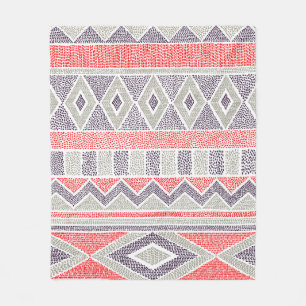 Seamless striped ethnic pattern. Tribal and aztec Fleece Blanket