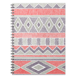 Seamless striped ethnic pattern. Tribal and aztec  Notebook
