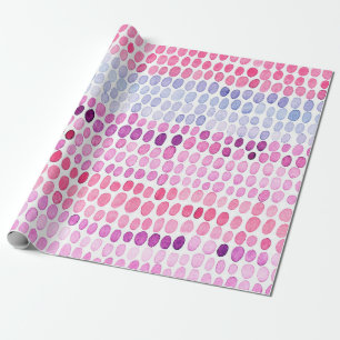 Seamless striped watercolor pattern. Pink and grey Wrapping Paper