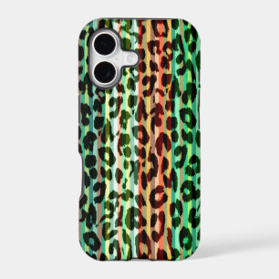 Seamless stripes animal print fur skin of leopard