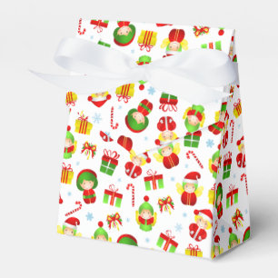 Seamless stylised Christmas ornament little Favour Favour Box