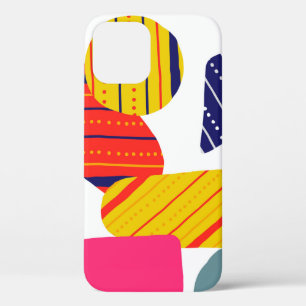 Seamless stylish abstract hand drawn pattern. Vint iPhone 12 Case
