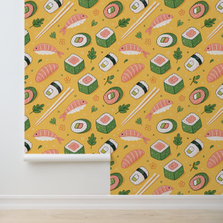 Seamless Sushi Pattern – Cute Japanese Food Wallpaper