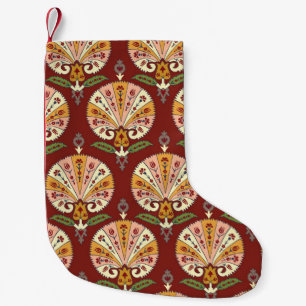 Seamless Suzani colourful pattern. Vintage multi c Small Christmas Stocking