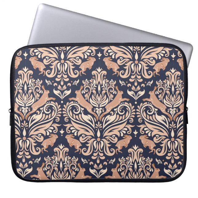 Seamless symmetrical pattern in the Damask style.  Laptop Sleeve (Front)