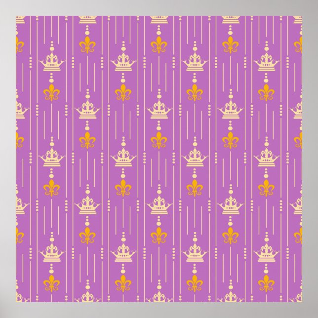 Seamless texture background in retro style vintage poster (Front)