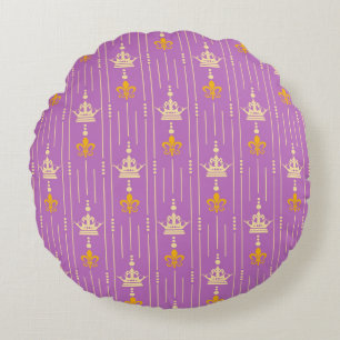 Seamless texture background in retro style vintage round cushion