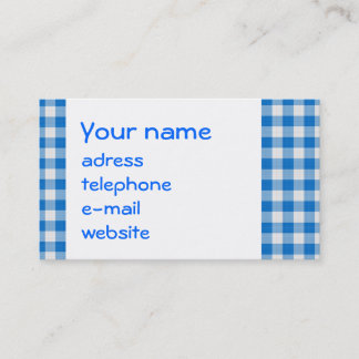 seamless texture of blue and white blocked tart... business card