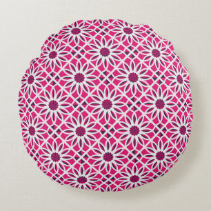 Seamless texture with arabic geometric ornament. V Round Cushion