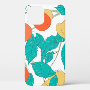 Seamless texture with fruits and leafs iPhone 12 case