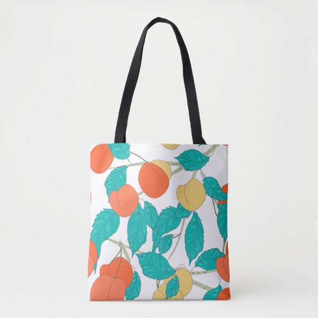 Seamless texture with fruits and leafs tote bag (Front)