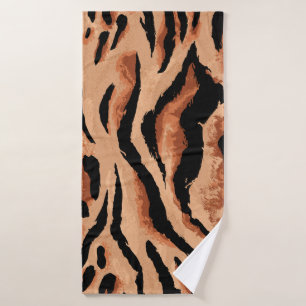 seamless tiger, leopard skin pattern bath towel