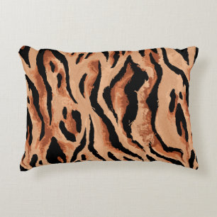 seamless tiger, leopard skin pattern decorative cushion