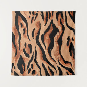 seamless tiger, leopard skin pattern tapestry