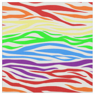 Seamless Tiger Rainbow animal print Fabric