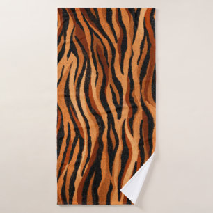seamless tiger skin pattern. hand drawn. bath towel